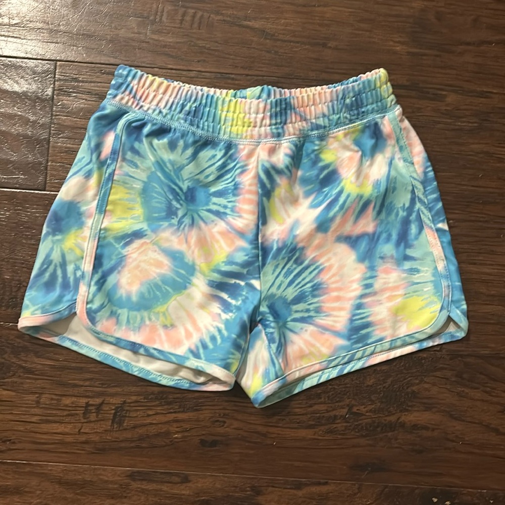 Tie dye, girls 8-10, athletic, shorts, new condition, worn once or twice